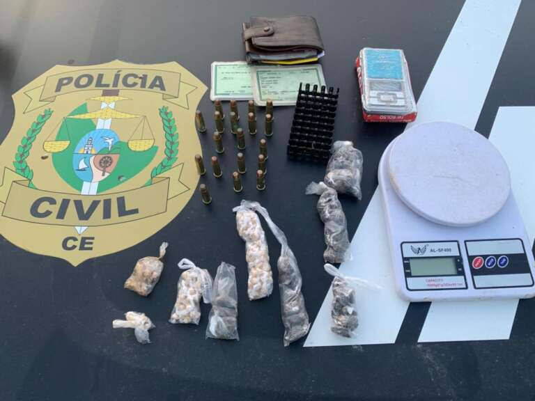 Drogas e munições são apreendidas durante ação policial em Sobral