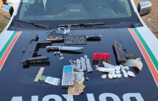 Polícia Militar captura grupo com armas de fogo artesanal e drogas em Paramoti