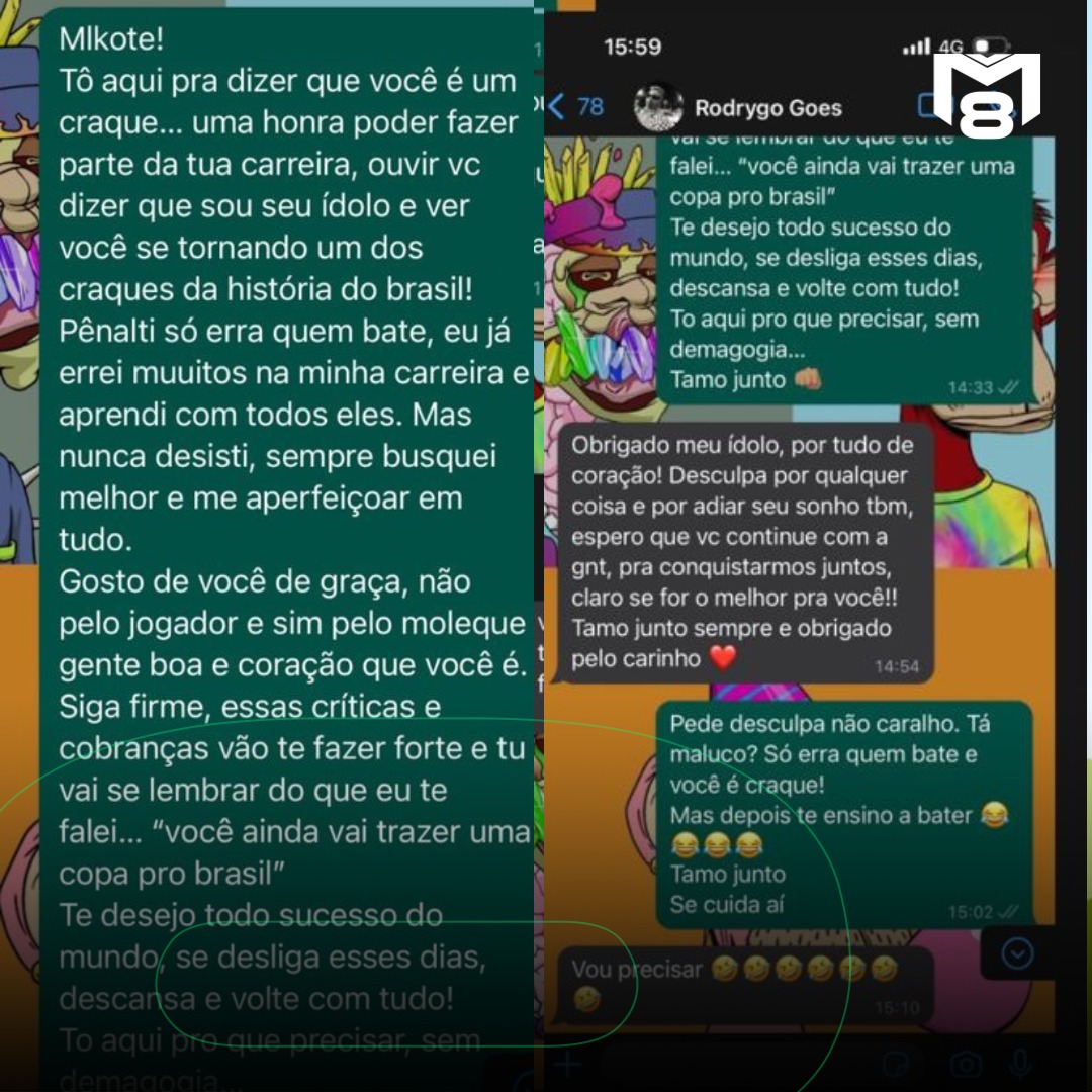 Neymar expõe trocas de mensagem com Marquinho, Thiago Silva e Rodrygo