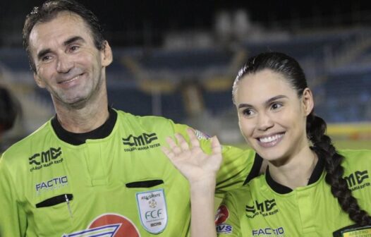 Ao lado da filha, bandeirinha Arnaldo Souza se despede dos gramados em Ceará x Maracanã