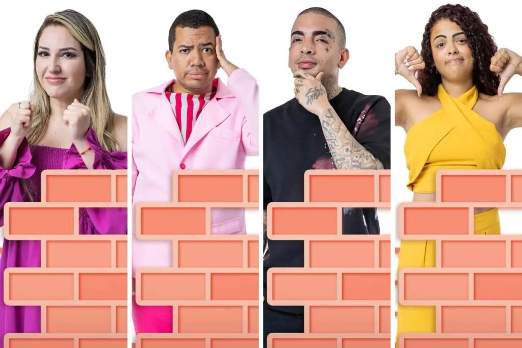 BBB 23: Bruno “Gaga”, Guimê, Paula e Amanda estão no Paredão