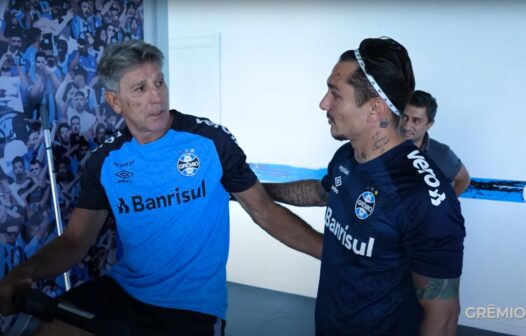 Renato Gaúcho recepciona Vina no Grêmio e brinca: ‘contra mim era um Leão’