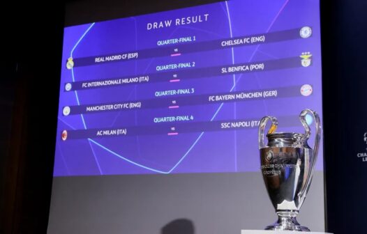 Confira os confrontos das quartas de final da Liga dos Campeões da Europa