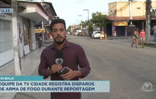 Equipe da TV Cidade registra disparos de arma de fogo durante reportagem