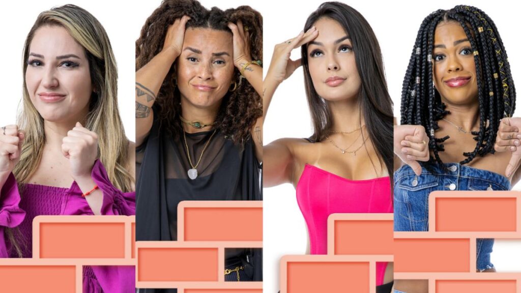 BBB 23: Amanda, Domitila, Larissa e Marvvila formam o 12º paredão