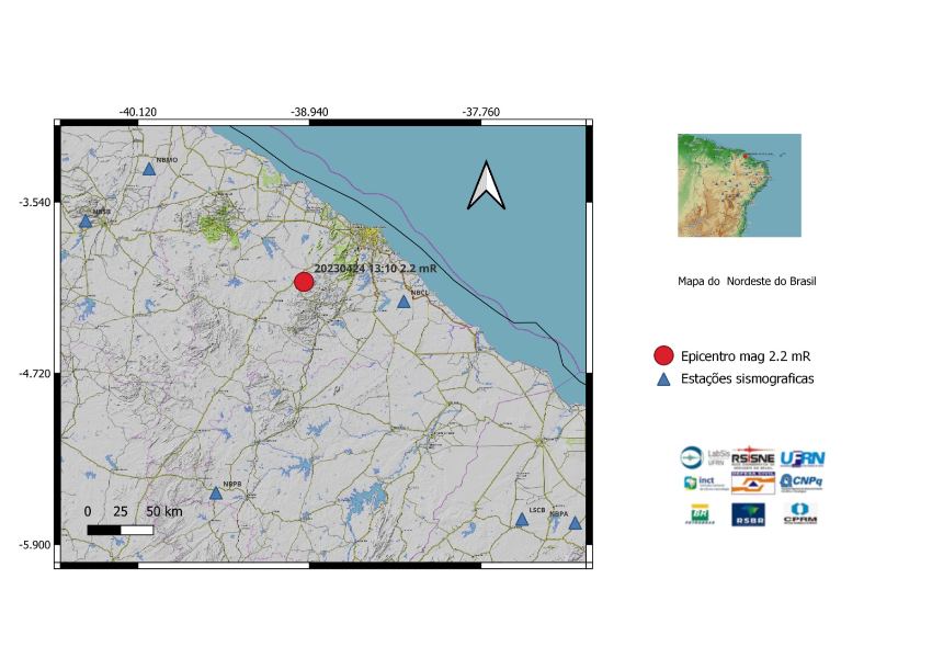 Dois tremores de terra são registrados no Ceará, indica Labsis