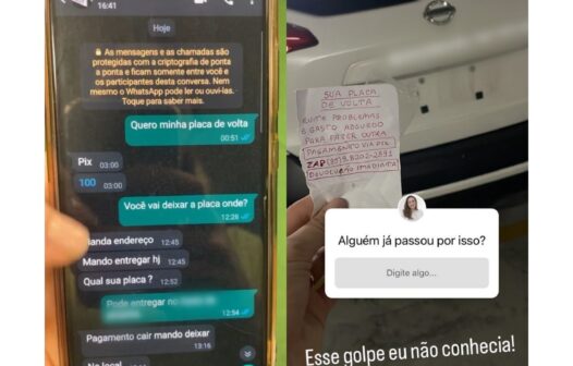 Professora relata golpe após roubo de placa de carro em Fortaleza