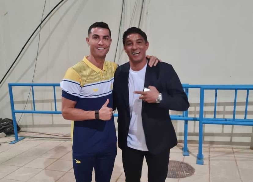 Embaixador do Ferroviário, Jardel encontra Cristiano Ronaldo em excursão na Arábia