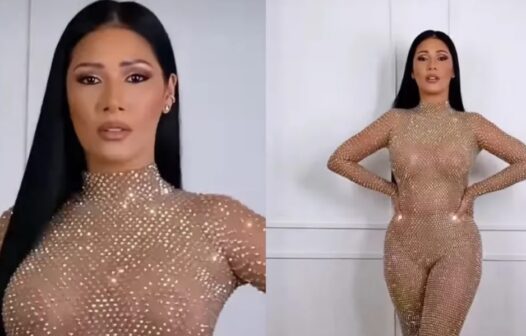 Simaria exibe corpão em look com transparência e muito estilo