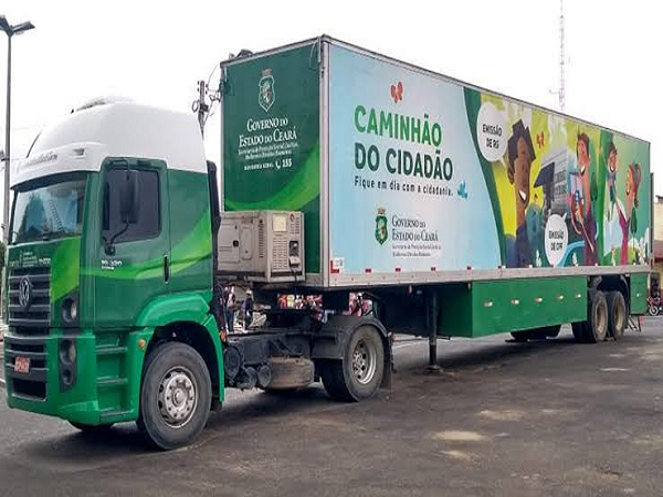 Caminhão do Cidadão leva serviços a oito municípios do Ceará a partir desta segunda-feira (24)