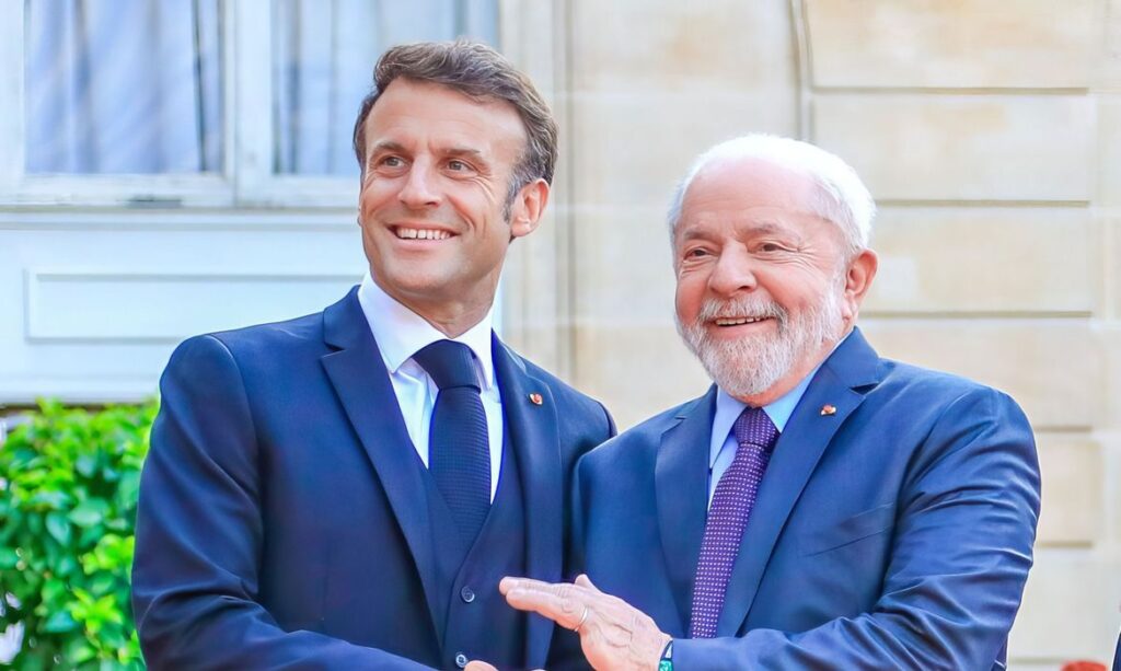 Lula e Macron se encontram para conversar sobre acordo entre Mercosul e União Europeia