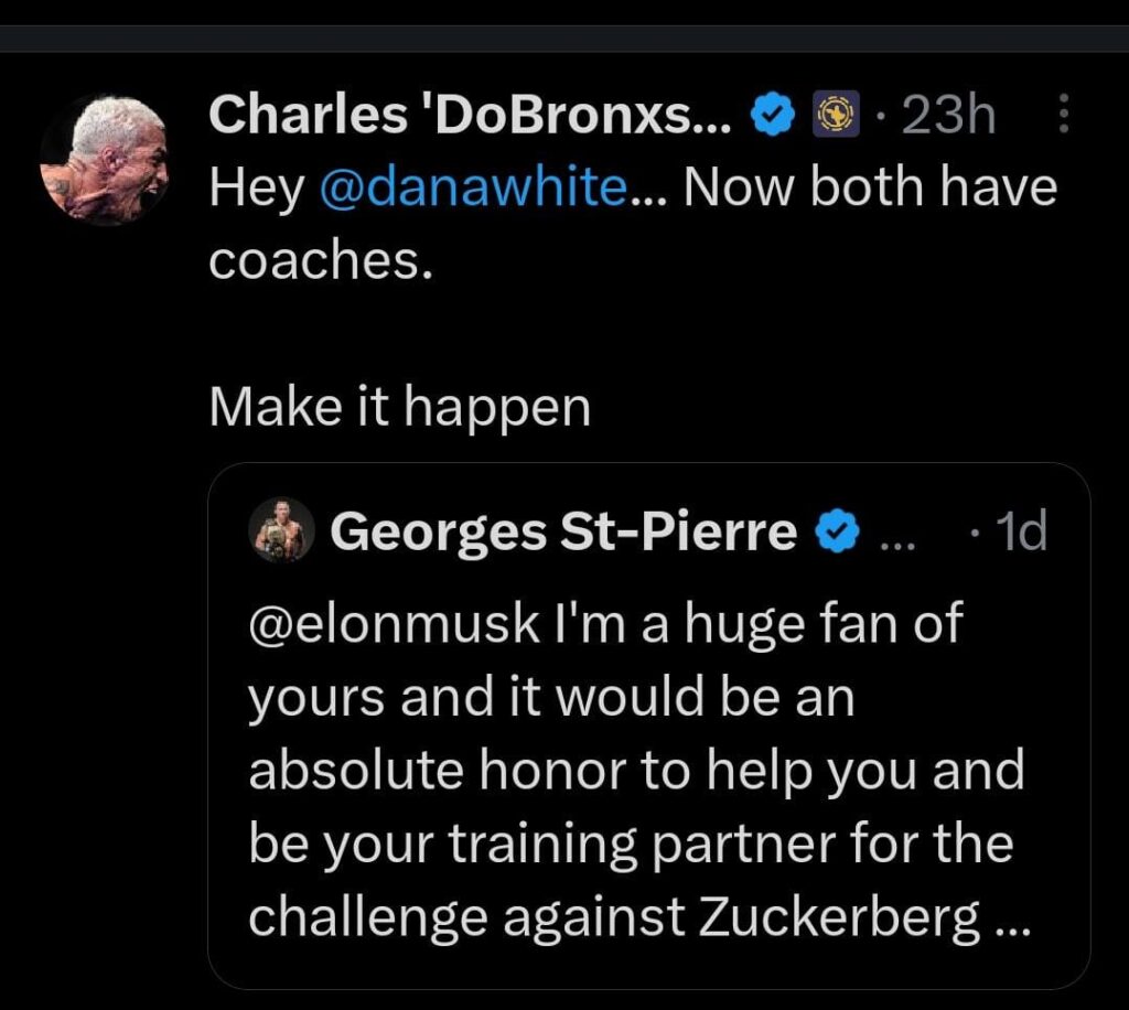 Charles do Bronx diz que vai treinar Zuckerberg pra luta contra Musk