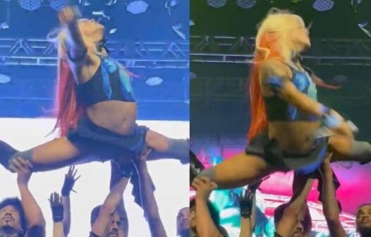 Pabllo Vittar cai durante performance em show na cidade de Vitória