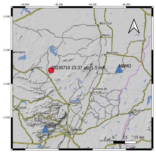 Tremor de terra com 1.5 de magnitude é registrado no Ceará