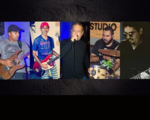 A banda Rockáustico, que compõe o cast do coletivo Vai Dar Rock