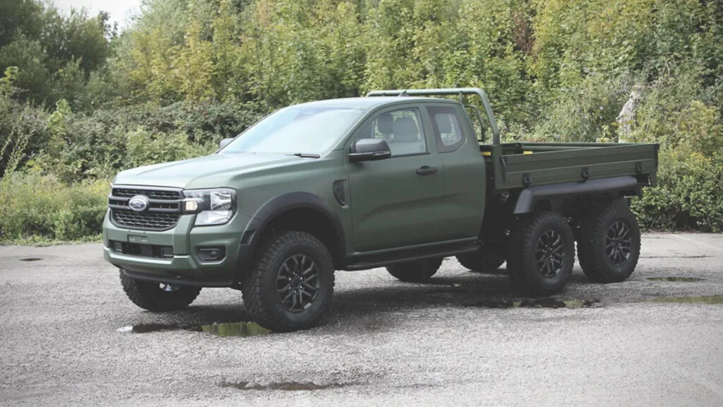 Empresa apresenta Ford Ranger HEX 6×6, híbrida e com 4 vezes mais capacidade de carga