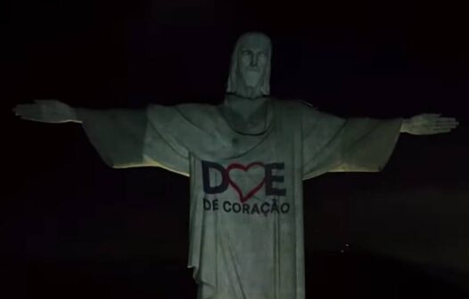 Cristo Redentor recebe projeção de campanha de incentivo à doação de órgãos