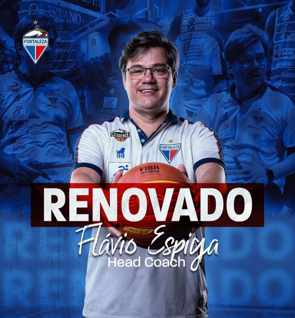 Fortaleza/Basquete Cearense renova com o técnico Flávio Espiga