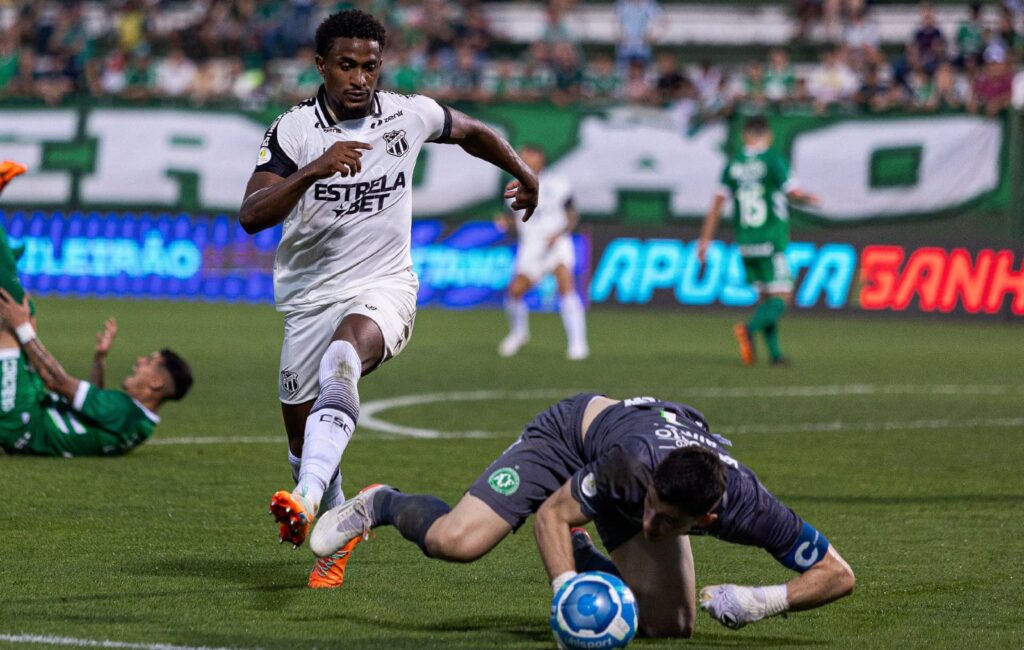 Com gol nos acréscimos, Ceará arranca empate contra a Chapecoense pela Série B