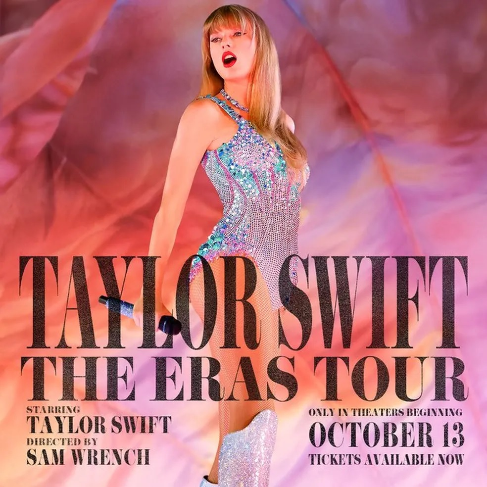 Filme sobre turnê ‘The Eras Tour’, de Taylor Swift, chega em breve aos cinemas do Brasil