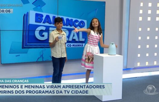 Crianças apresentam programas da TV Cidade e dão show