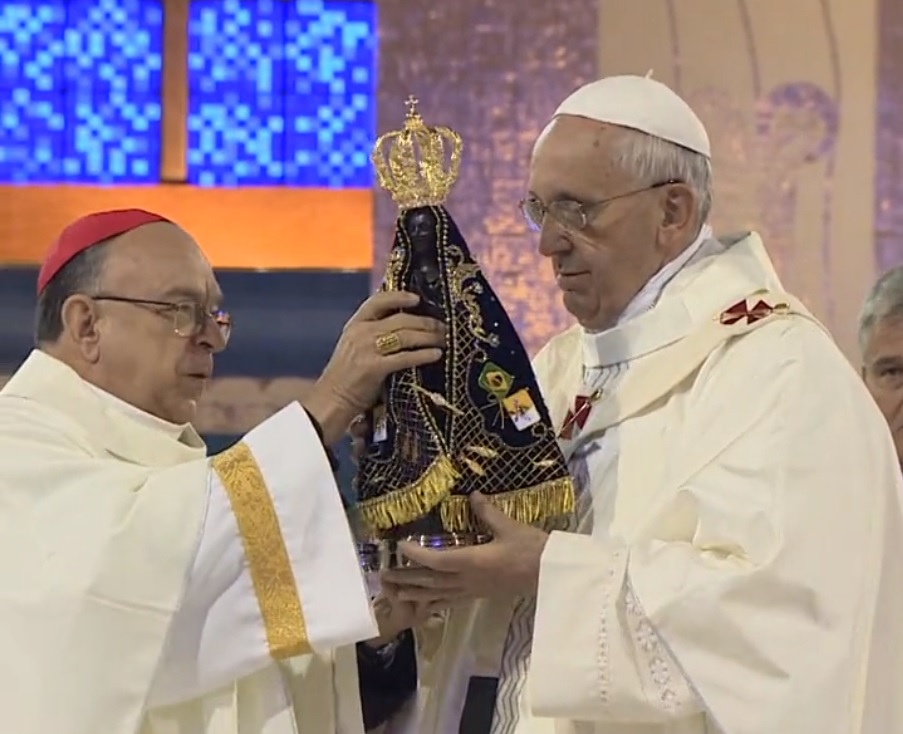 “Peçamos com amor por todo o povo brasileiro”, diz Papa Francisco no Dia de Nossa Senhora Aparecida