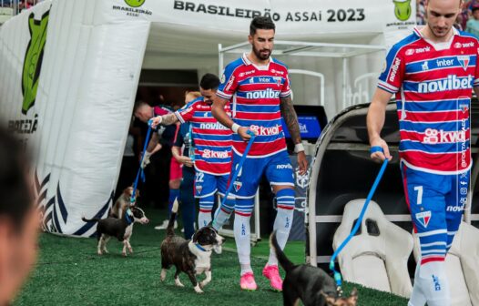 Fortaleza faz ação em prol da adoção de animais antes de jogo contra América-MG