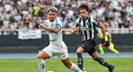 Santos arrranca empate com Botafogo, que chega a 8 jogos sem vencer