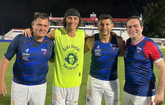 David Luiz aparece na sede do Fortaleza e participa de “racha” com Marcelo Paz