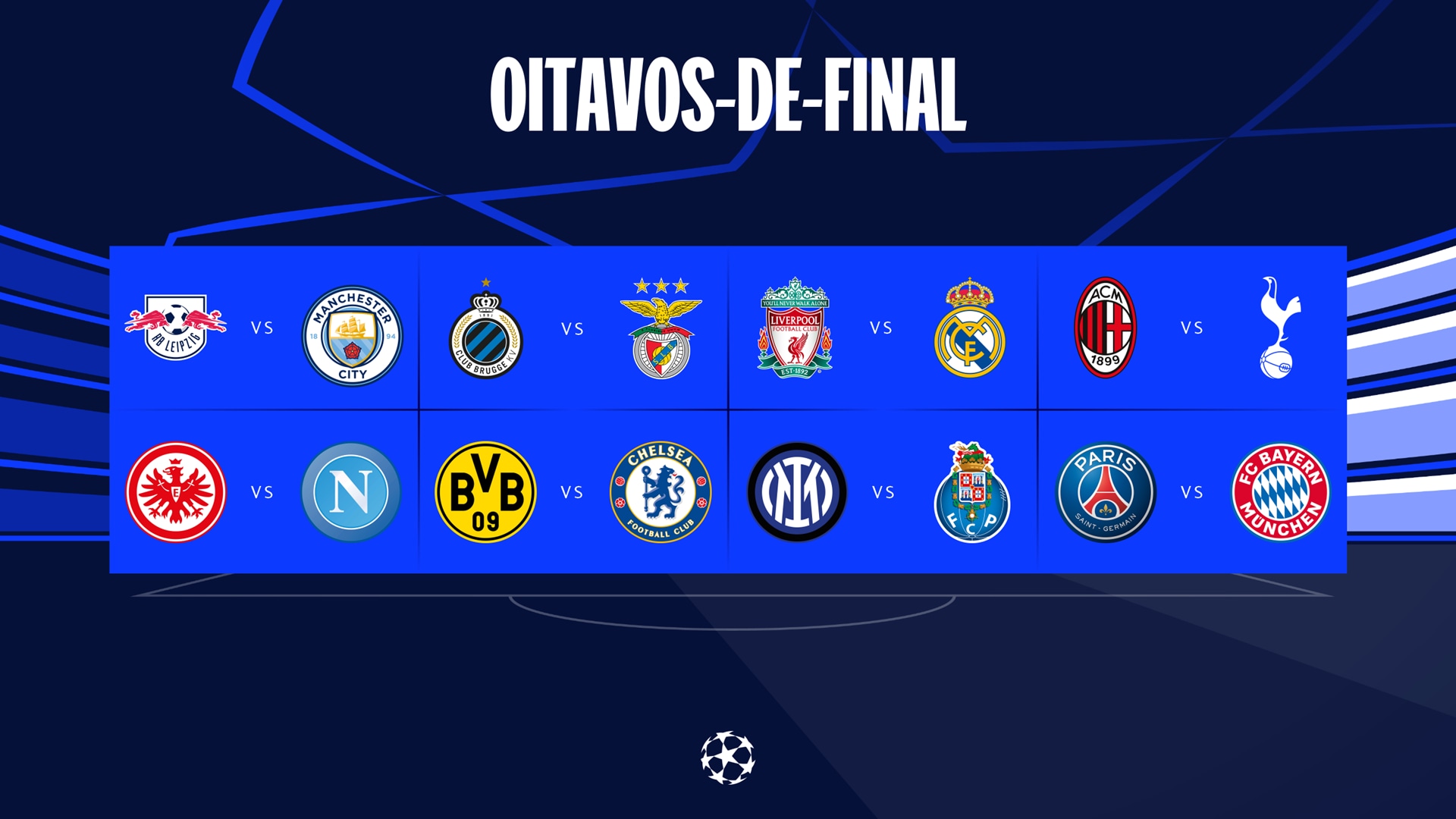 Champions League: Confira os jogos das oitavas de final - Champions League  - Br - Futboo.com