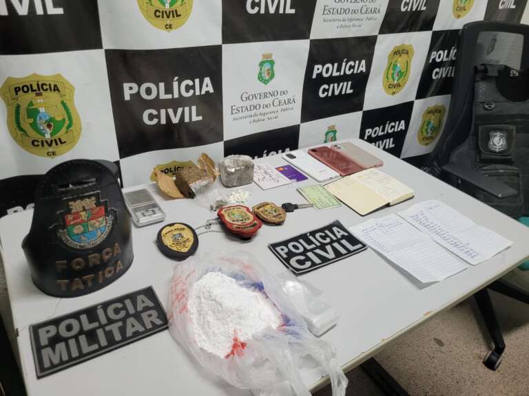 Polícia prende dois homens suspeitos de tráfico de drogas em Caucaia