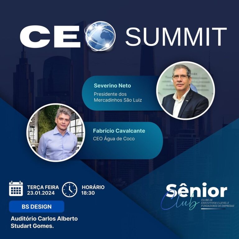 CEO Summit reúne executivos de grandes empresas em Fortaleza na próxima terça (23)