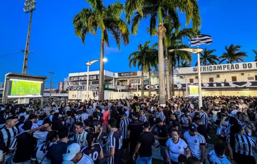 Público que viu a estreia do Ceará na sede é o dobro em relação aos que viram no estádio