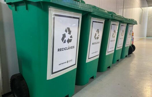 Coleta seletiva do Metrofor recolhe uma tonelada de resíduos no período de seis meses