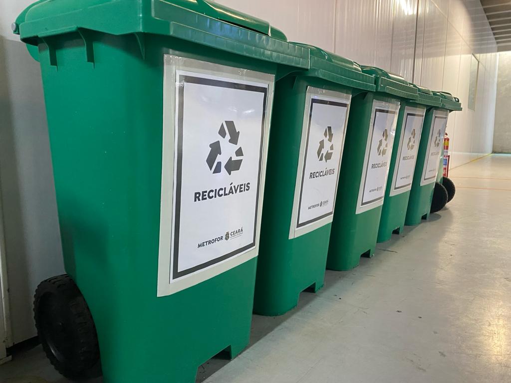 Coleta seletiva do Metrofor recolhe uma tonelada de resíduos no período de seis meses