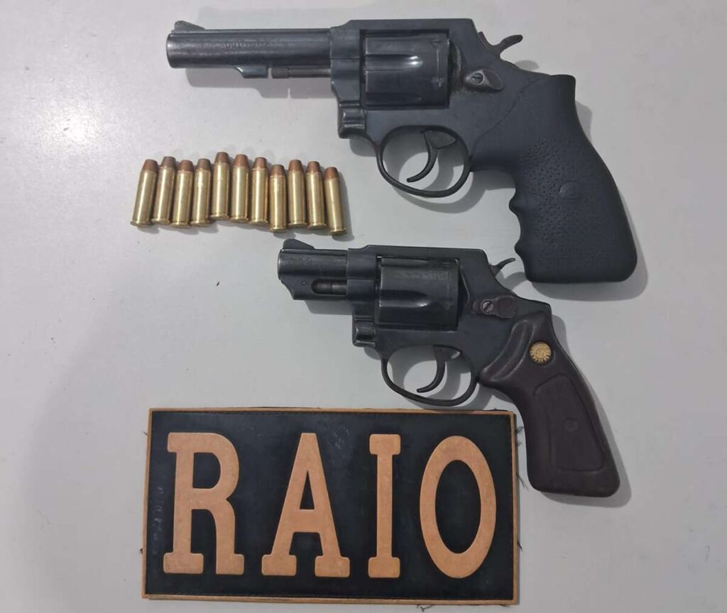 Quarteto é capturado pelo RAIO com armas de fogo na região metropolitana
