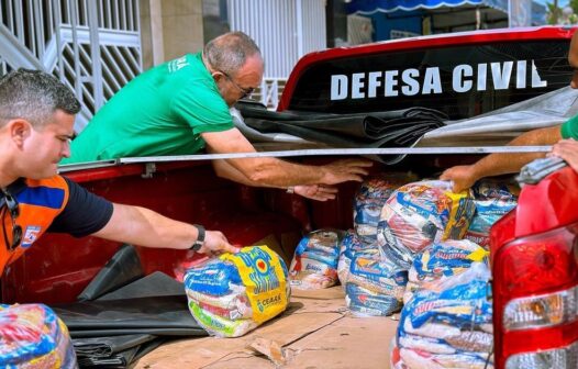 Três toneladas de alimentos são distrbuídas a famílias atingidas pelas chuvas