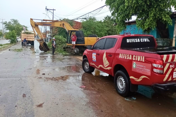 Defesa Civil divulga parcial de atendimentos durante fortes chuvas no Ceará