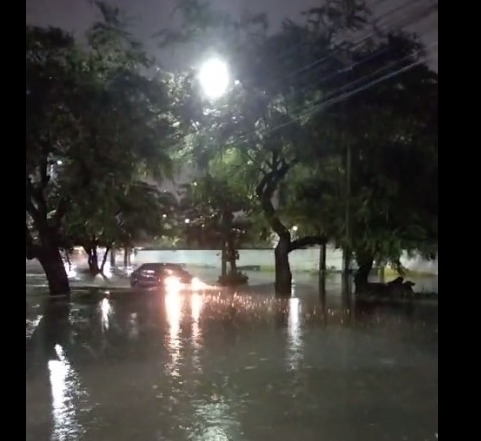 Chuva em Fortaleza provoca alagamentos em diversas ruas e casas; um imóvel desabou