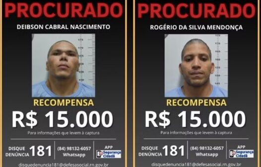 PF pagará recompensa de até R$ 30 mil por informações sobre fugitivos da Penitenciária Federal de Mossoró