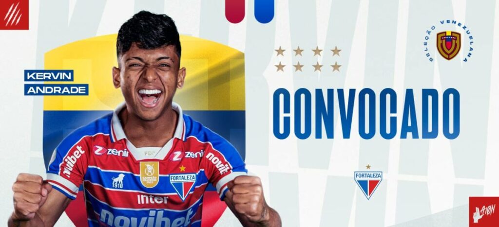 Meia do Fortaleza, Kervin Andrade é convocado para a seleção da Venezuela