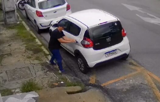 Vídeo: homem é flagrado furtando estepe de veículo no Centro de Fortaleza