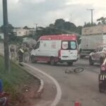 Ciclista morre atropelada por caminhão na BR-116, na Grande Fortaleza