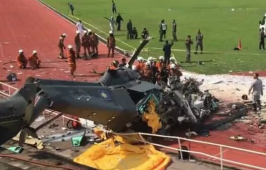 Vídeo: dez pessoas morrem em colisão de helicópteros no ar na Malásia