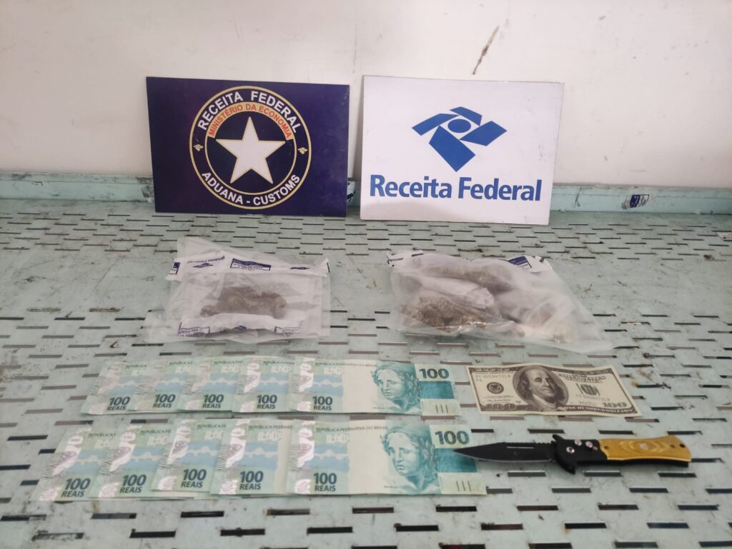 Receita Federal apreende drogas e dinheiro falso no aeroporto de Fortaleza