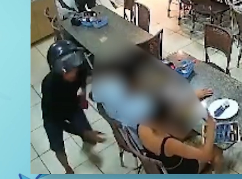 Câmera flagra assalto a churrascaria no Monte Castelo, em Fortaleza