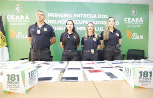 113 celulares recuperados são devolvidos às vítimas de assaltos em Fortaleza