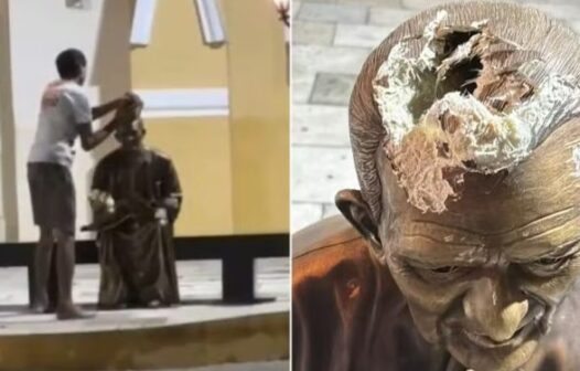 Estátua de Padre Cícero é vandalizada no interior do Ceará; homem é preso