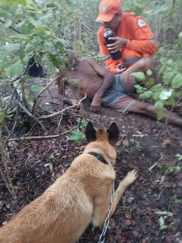 Idoso é resgatado após ficar seis dias perdido na mata em Aracoiaba, no Ceará