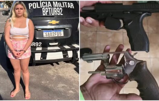 Jovem de 19 anos é presa com armas e drogas em operação policial no Cais do Porto, em Fortaleza